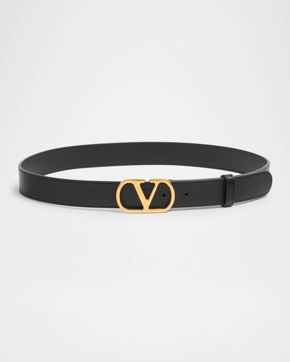 VLOGO Signature Leather Belt